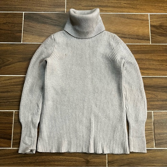 Banana Republic Scottish Cashmere Yarn By Todd & Duncan Turtleneck Cream Sweater - Picture 2 of 5